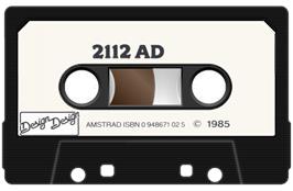 Cartridge artwork for 2112 AD on the Amstrad CPC.